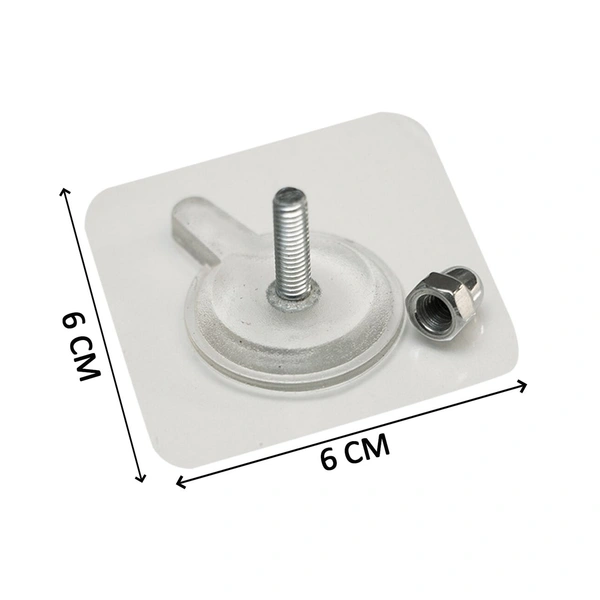 Adhesive Screw Wall Hook used in all kinds of places including household and offices for hanging and holding stuffs etc.(Pack Of 5)