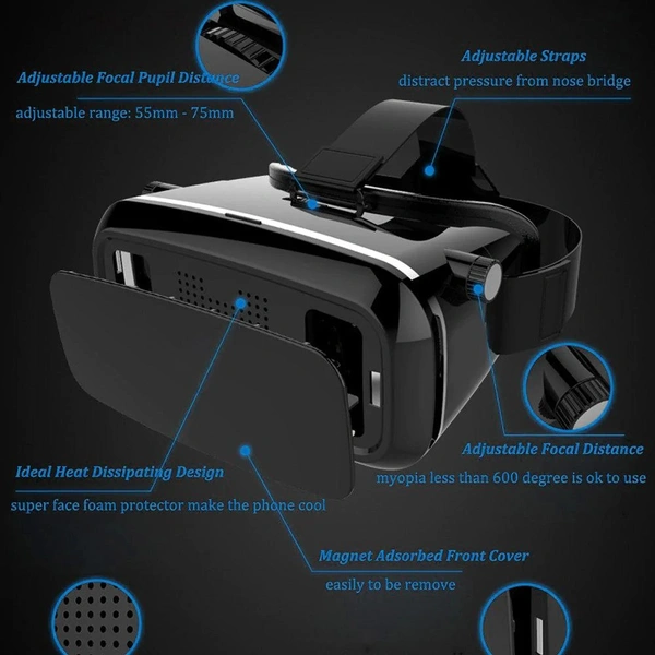 VR Virtual Reality Headset 3D Glasses for Video Games Movies