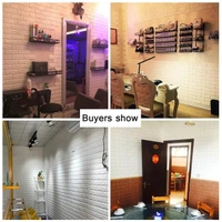 Home Décor 70x77cm DIY 3D Wall Stickers PE Foam Safty Home Decor Wallpaper DIY Wall Decor Brick (White)
