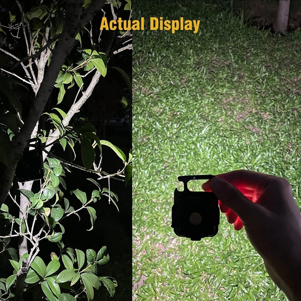  COB Small Flashlight, LED Keychain Flashlight, Mini LED Work Light, USB Rechargeable, 4 Light Modes Portable Pocket Light with Folding Bracket Bottle Opener for Camping Emergency Fishing