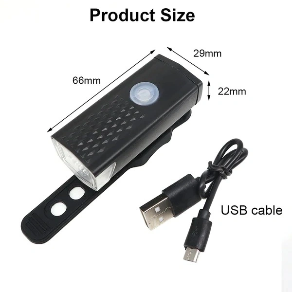 Usb Rechargeable Front Bicycle/Bike Anti-Glare Smart Headlight/Flashlight 