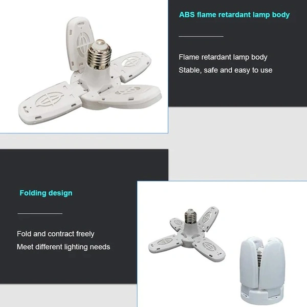 FAN BLADE LED BULB 28V FOLDABLE LED BLADE FAN BULB ( 1 PC )