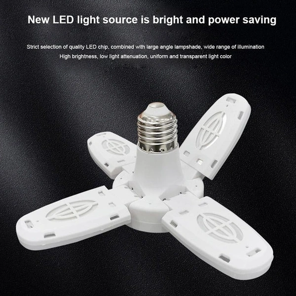 FAN BLADE LED BULB 28V FOLDABLE LED BLADE FAN BULB ( 1 PC )