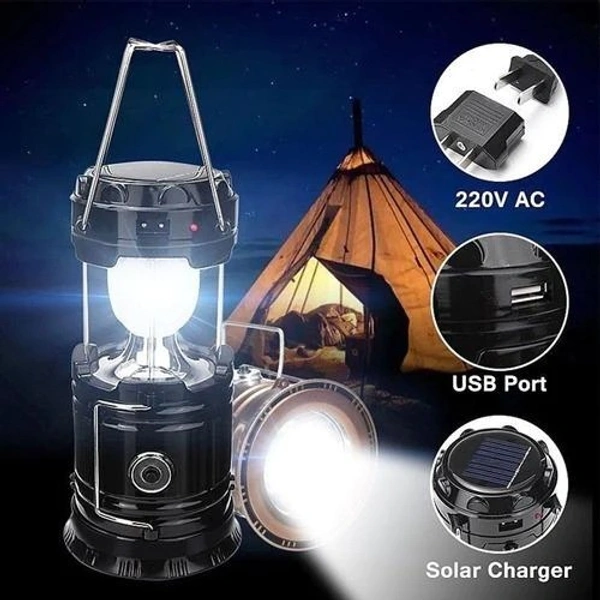 RECHARGEABLE CAMPING LANTERN LED SOLAR EMERGENCY LIGHT BULB