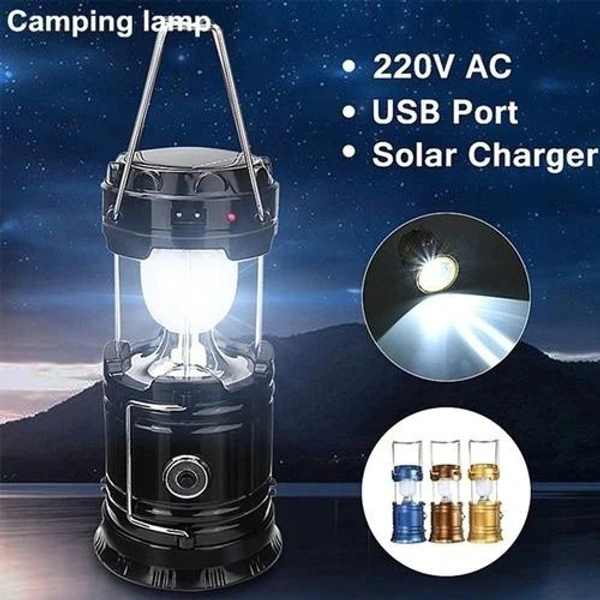RECHARGEABLE CAMPING LANTERN LED SOLAR EMERGENCY LIGHT BULB
