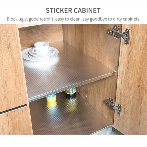 2 METER ALUMINIUM FOIL STICKER USED IN ALL KITCHEN PURPOSES TO PREVENT OILY AND GREASY STAINS OF FOOD WHILE COOKING.