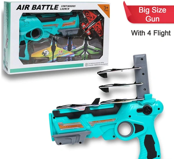 Airplane Launcher Toy Catapult aircrafts Gun with 4 Foam aircrafts