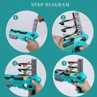 Airplane Launcher Toy Catapult aircrafts Gun with 4 Foam aircrafts