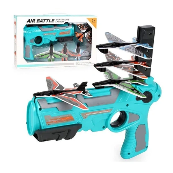 Airplane Launcher Toy Catapult aircrafts Gun with 4 Foam aircrafts