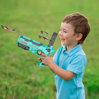 Airplane Launcher Toy Catapult aircrafts Gun with 4 Foam aircrafts