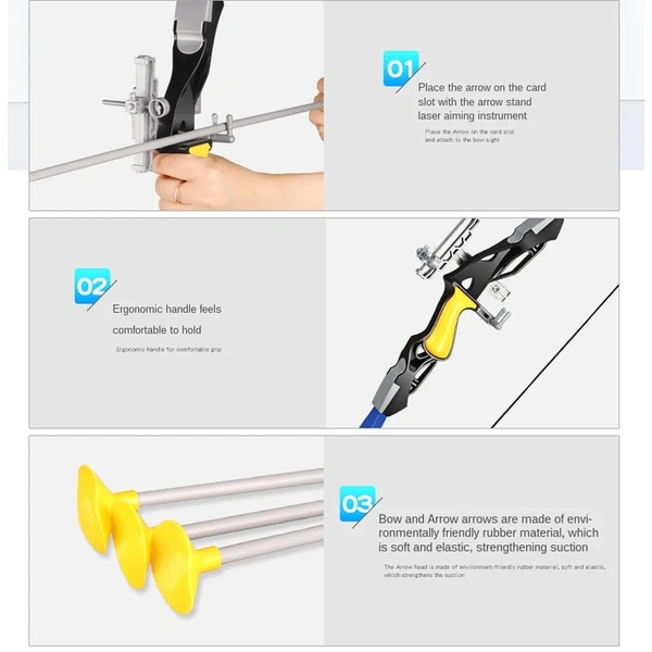 Bow and Arrow Archery Set with 3 Suction Arrow