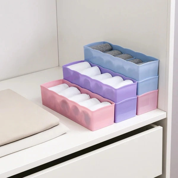 Dividers Tray Organizer Clear Plastic Case Storage Tray (Multicolour)