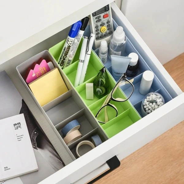 Dividers Tray Organizer Clear Plastic Case Storage Tray (Multicolour)