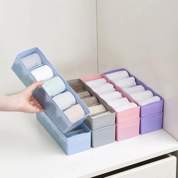 Dividers Tray Organizer Clear Plastic Case Storage Tray (Multicolour)