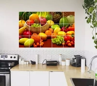 Sai designs Waterproof kitchen Fresh FruitsWallpaper/Wall sticker Multicolored - Kitchen Wall coverings (60cm x 91cm)