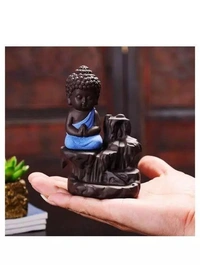 Handicrafts Villa Ceramic Showpiece Figurine (7 x 7 x 12, Blue)