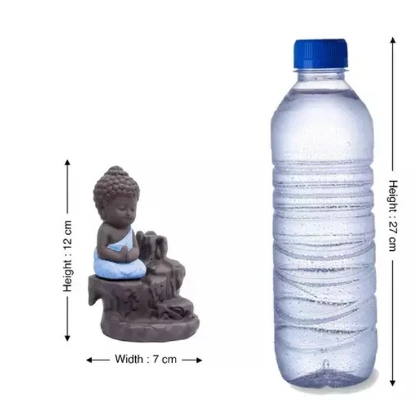 Handicrafts Villa Ceramic Showpiece Figurine (7 x 7 x 12, Blue)