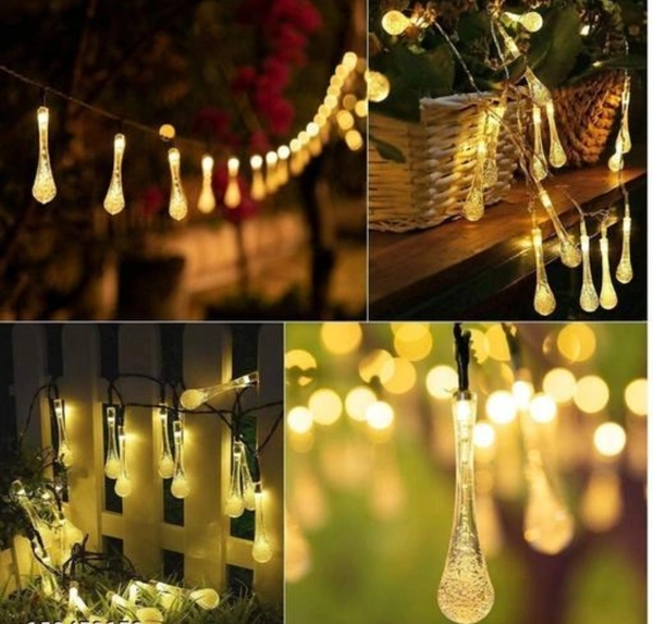 Decorative Fancy Drop Rice Lights 14 Drops Gel Perfect for Birthday Garden Christmas Diwali and Home Decoration