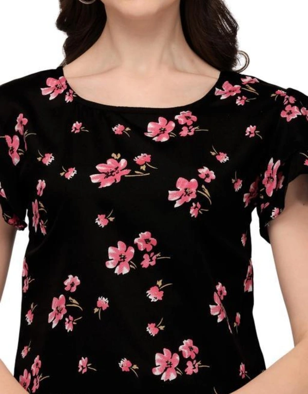Attigo new and trending floral top with stylish sleeves - M