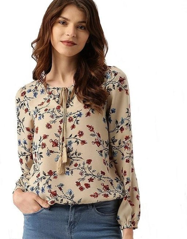Digital Flower Printed Top  - S