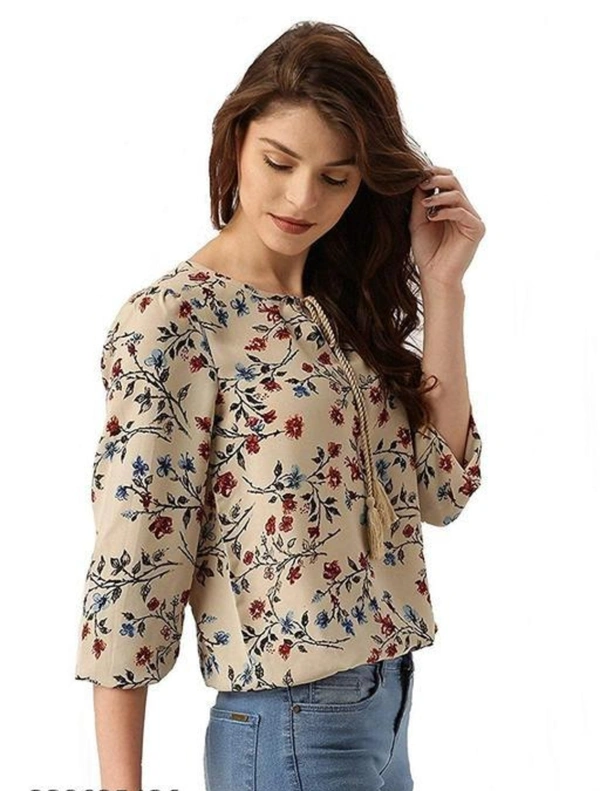 Digital Flower Printed Top  - M