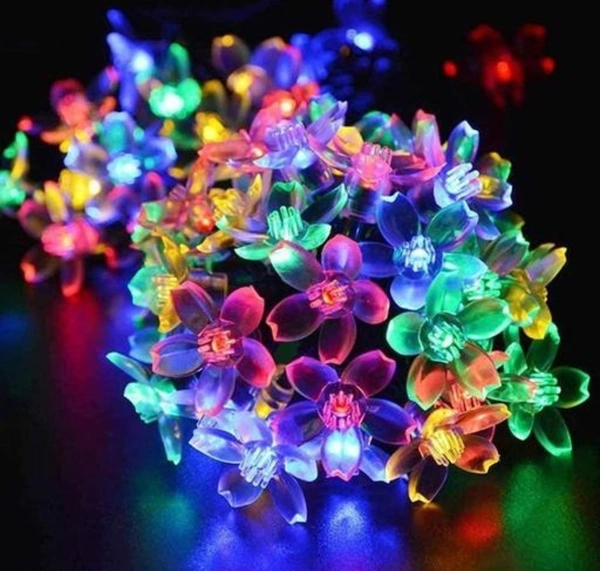 14 LED 4 Meter Blossom Flower Fairy String Lights, Christmas Lights for Diwali Home Decoration (16 Led Flower Multicolor)