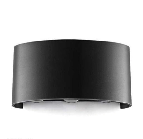  6 Ray Oval Up-Down LED Outdoor IP65 Exterior Wall Step Light Fixture Waterproof Lamp (RED+Green+Blue, Black Body) 12 Watts (6 Way)(Metal)