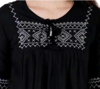 Jaya Garment Embroidery tops - Black, S