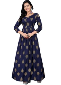Trendy Women's FOIL LONG GOWN - Cherry Pie, M