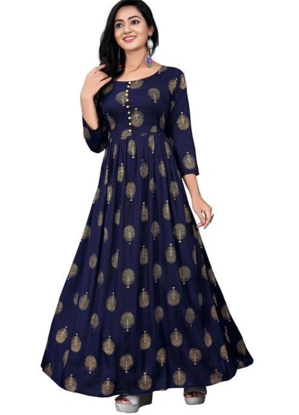 Trendy Women's FOIL LONG GOWN - Cherry Pie, L