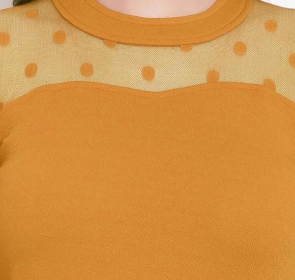 Leoty Women's Western Polka Dot Long Sleeve Stylish Top - Web Orange, S