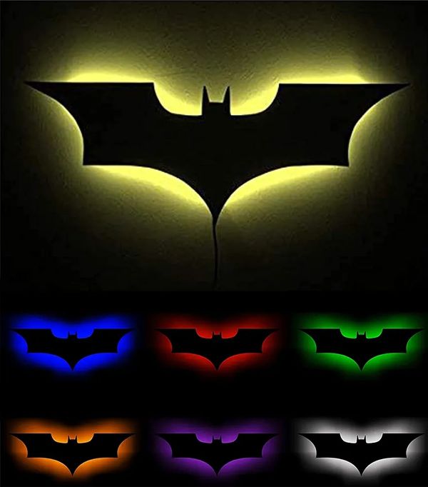 Batman LED Wall Lamp Comic Lover Bat Cave Night Lamp for Gift