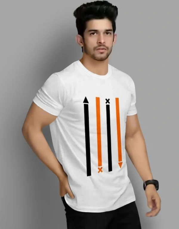 New Lycra Polyster T-shirts_White Colour Round Neck_White-TS-4L- - For Boys