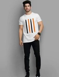 New Lycra Polyster T-shirts_White Colour Round Neck_White-TS-4L- - For Boys