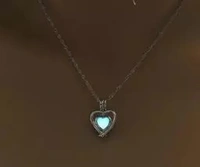 Glow in the Dark Luminous Heart Shape Pendant - Blue Glow