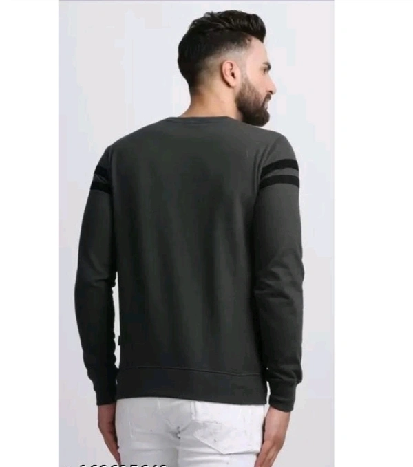 Chest Stripes Full Sleeve Tshirt for Men - L