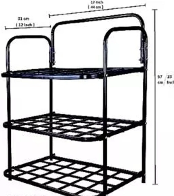 Shoe Rack 3 Shelves Durable and Multipurpose Metal Shoe Rack Shoe Stand Shelf Metal, Plastic Collapsible Shoe Stand (Black, 3 Shelves, DIY(Do-It-Yourself))