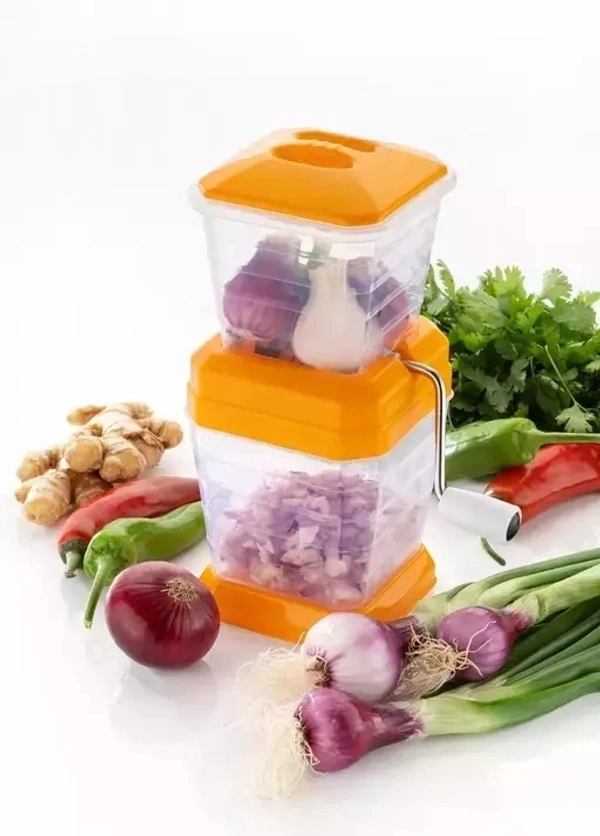 Royal Plastic Onion Chopper Chili Cutter Dry Fruits Cutter Vegetable Chopper Onion Cutter for Home and Kitchen Multipurpose Use (Multicolor, Pack of 1)
