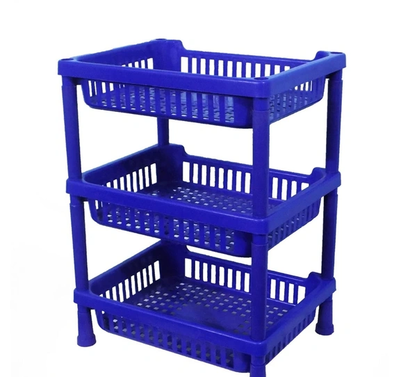 0803 Multipurpose Plastic Storage Rack Oraganiser - 3 pcs