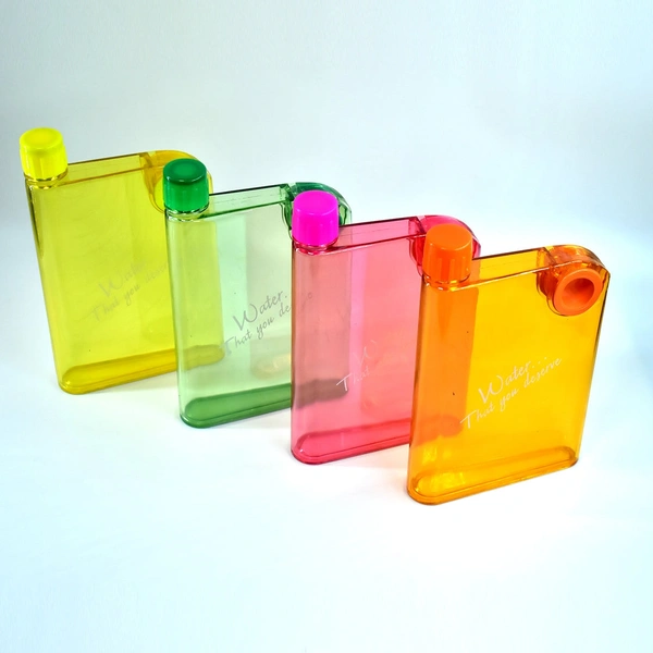  Notebook Style Slim Water Bottle (380 ml, Multicolor)