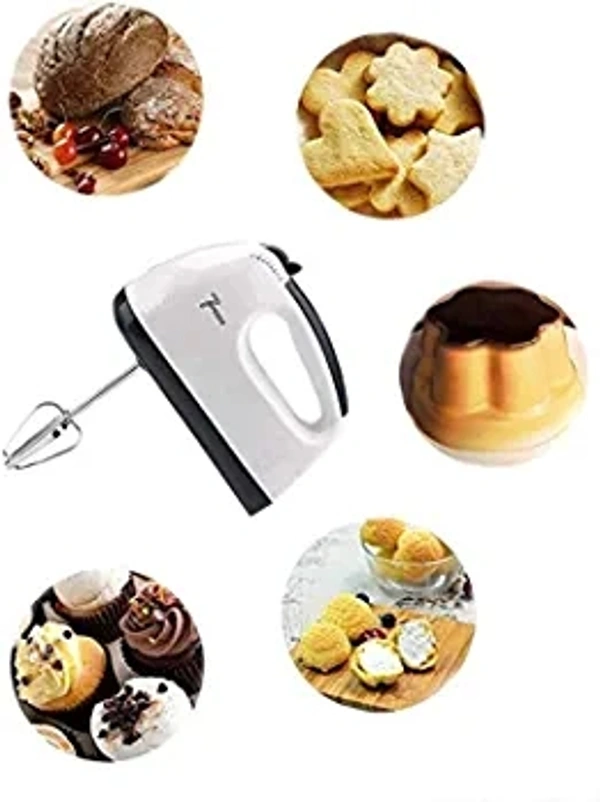 T TOPLINE 180 W Electric Hand Mixer,Hand Blender , Egg Beater, Cake maker , Beater Cream Mix, Food Blender, Beater for Whipping Cream Beater for Cake With 7 -Speed with spatula and oil brush