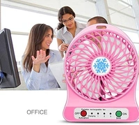 Portable Mini USB Fan 3-Level Speed Adjustable Electric Cooling Desktop Fan with Rechargeable Battery