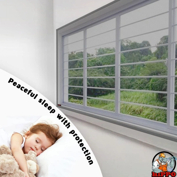 Window Mosquito Net Stitched with Nylon Closure, Fibreglass Insect Net, Self Adhesive
