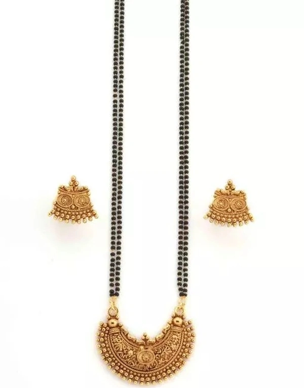 Love Heart Rose Gold-Plated Brass Mangalsutra Design look For women Party Wear