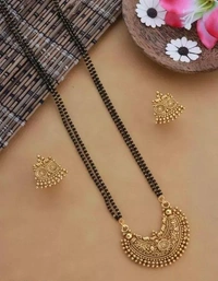 Love Heart Rose Gold-Plated Brass Mangalsutra Design look For women Party Wear