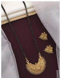 Love Heart Rose Gold-Plated Brass Mangalsutra Design look For women Party Wear