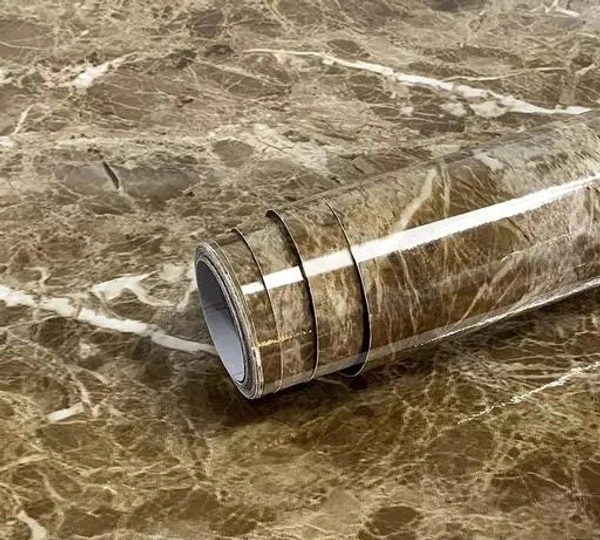 Marble Sticker Wallpaper for Home Walls 2M Brown Chocoate Lines Marble Wall Paper for Bathroom Design Self Adhesive Waterproof Removable Roll Kitchen Countertop Cabinet Furniture Laptop (Chocolate, 60 x 200 cm)Marble Sticker Wallpaper for Home Walls 2M Brown Marble Wall Paper for Bathroom Design Self Adhesive Waterproof Removable wall paper Roll Oil Proof Kitchen Countertop Cabinet