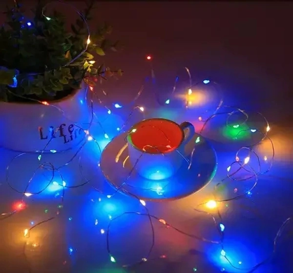 3 Meter Battery Operated Silver String LED Lights 30 LED,