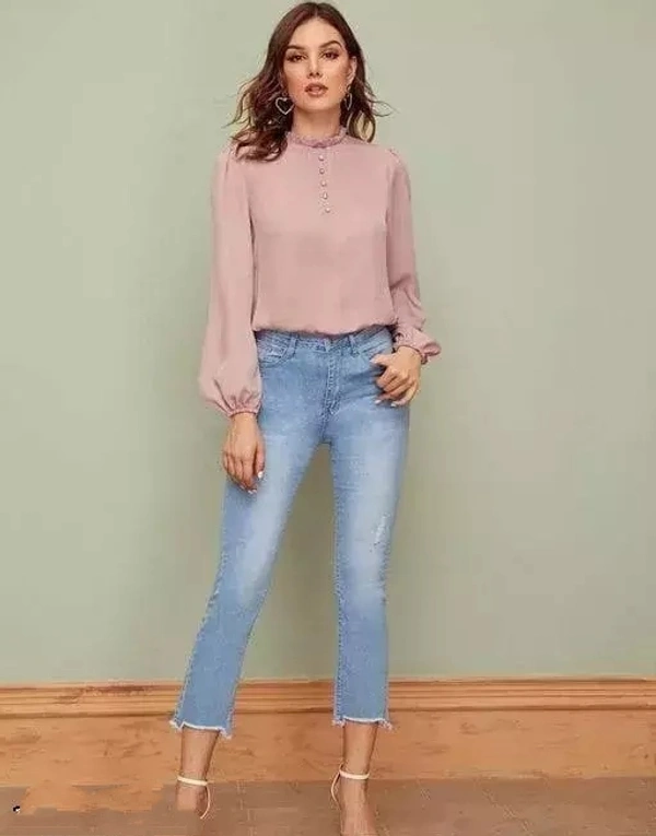B-10 STYLISH PEACH TOP - L