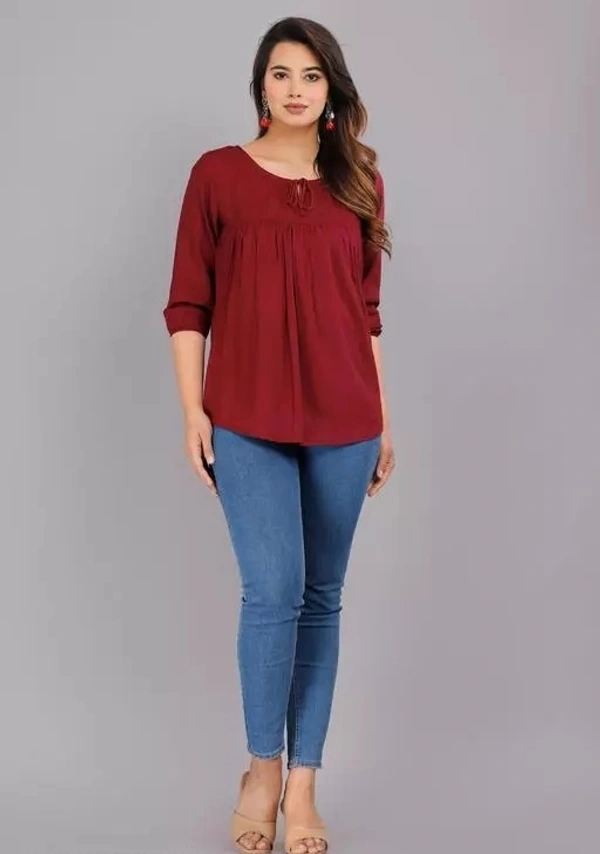 Name : plain top/plian short top/kurti top/ /regular top/classic top/topper/plain toppere/ladies topper - M